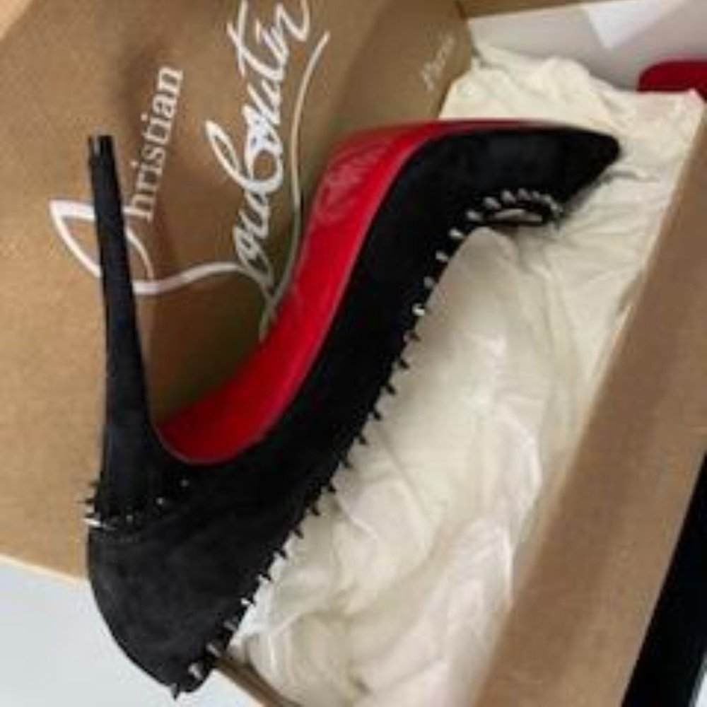 Brand new Christian Boutin red bottom shoes & matching purse